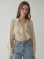 MOMET Liaf Blouse Peach