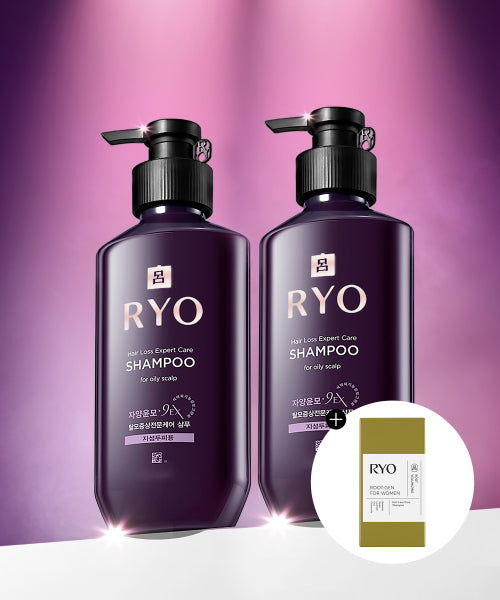 RYO Jayangyunmo 9EX hair loss symptom professional care shampoo for oily scalp 400ml 2 packs