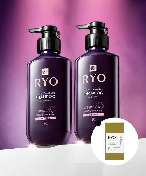 RYO Jayangyunmo 9EX hair loss symptom professional care shampoo for normal dry scalp 400ml 2 packs