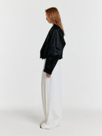 EENK YURINA Pleated Denim Pants - White
