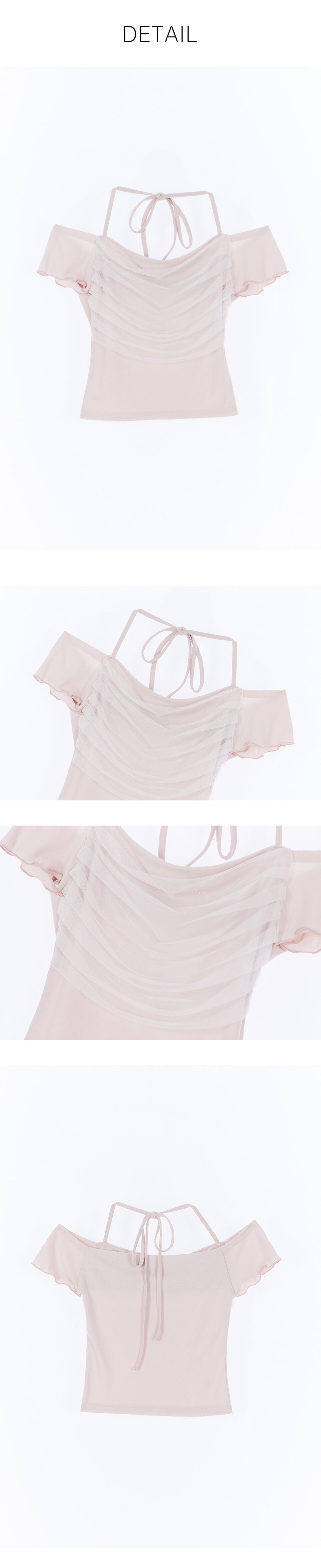 RoséFrantz Sha Layered Halter T-shirt [Pink]