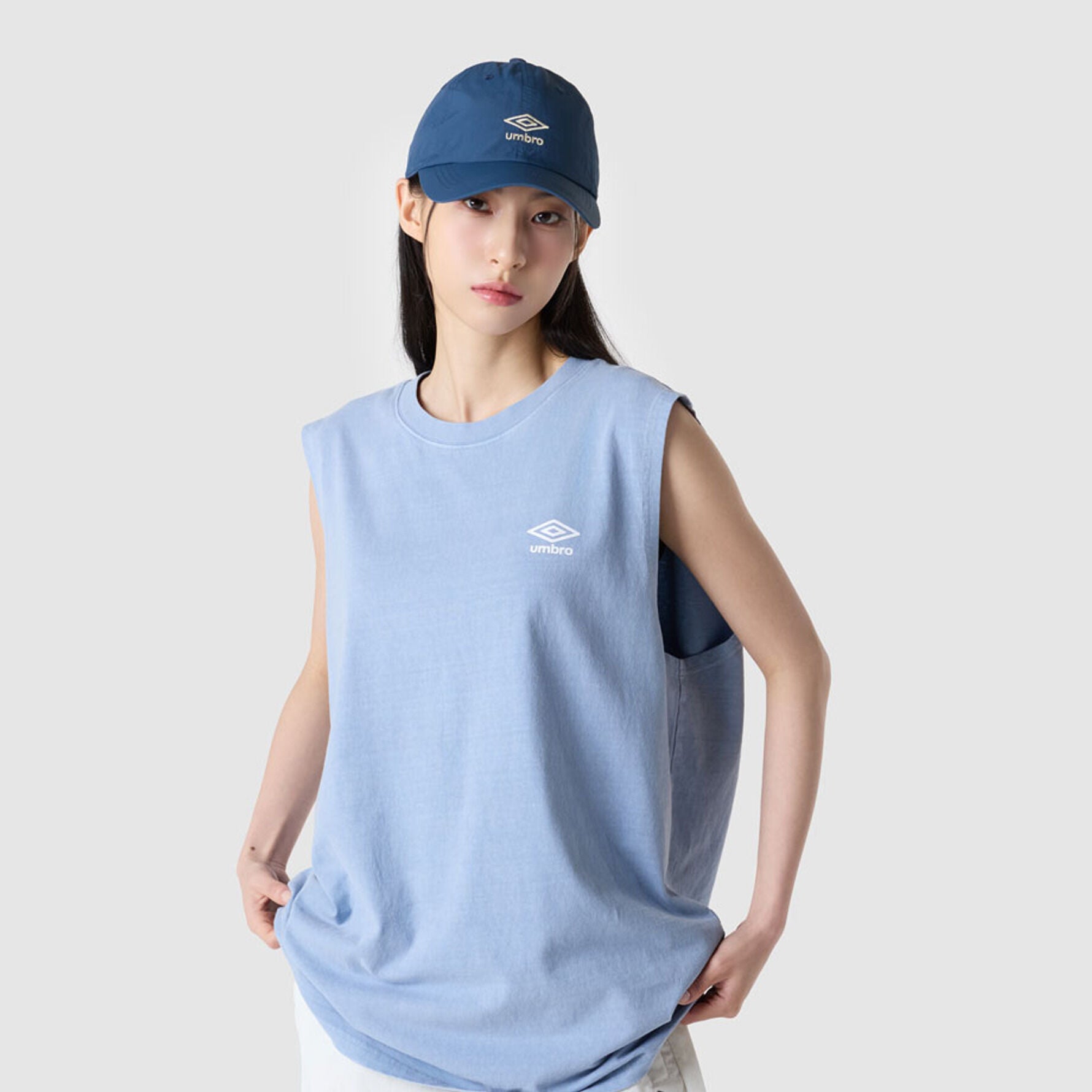 UMBRO Pigment Dying Big Logo Sleeveless Blue (UQ321CSL72)