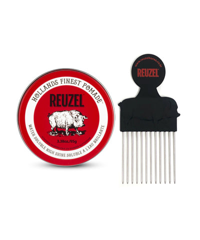 Red water-based pomade 95g + pomade-specific comb