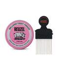 REUZEL Pink oil-based hard pomade 95g + pomade-specific comb