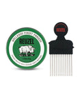 REUZEL Green oil-based medium hold pomade 95g + pomade-specific comb
