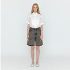 EENK EENK WECO Denim Biker Shorts - Khaki Blue