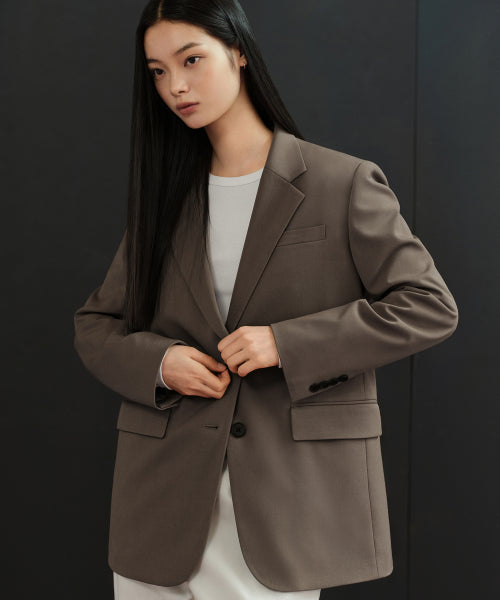 MUSINSA STANDARD WOMAN MUSINSA STANDARD WOMAN Women's Oversized Blazer Dusty Beige