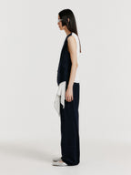 EENK YEDIA Scarfed Pants - Navy