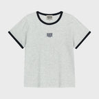 MARITHÉ+FRANҪOIS GIRBAUD W CLASSIC LOGO RINGER TEE light heather gray