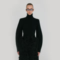 EENK ZOVOUS Turtleneck Knit Pullover - Black