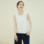 CHIQUITA 5th_Summer Cotton Basic Sleeveless T Eye 242606SIV (domestic production)
