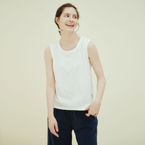 CHIQUITA 5th_Summer Cotton Basic Sleeveless T Eye 242606SIV (domestic production)