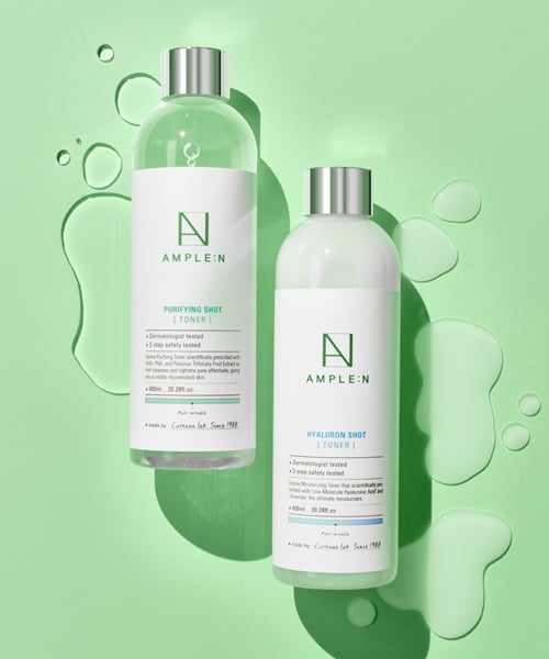 AMPLEN Large Capacity Toner 600ml Moisturizing/Water Alternately Selected (2 Types/Choose 2)
