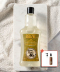 REUZEL All-in-one tea tree shampoo 1000ml / liter pump, surf tonic 355ml provided