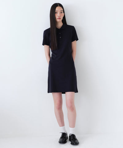 MUSINSA STANDARD WOMAN Women’s Pique Polo One-Piece (Navy)