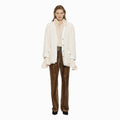 YCH FLUFFY FUR LONG CARDIGAN WHITE (W24JK2031WH)
