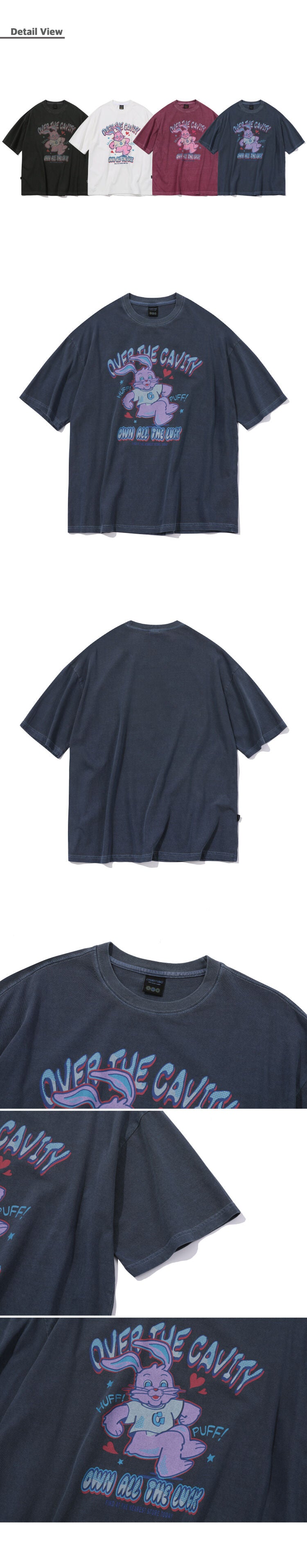 CPGN HUFF Hoppi Pigment Short Sleeve T-Shirt Dark Blue