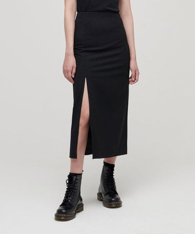 MUSINSA STANDARD WOMAN High Waist Slit Long Skirt (Size M)
