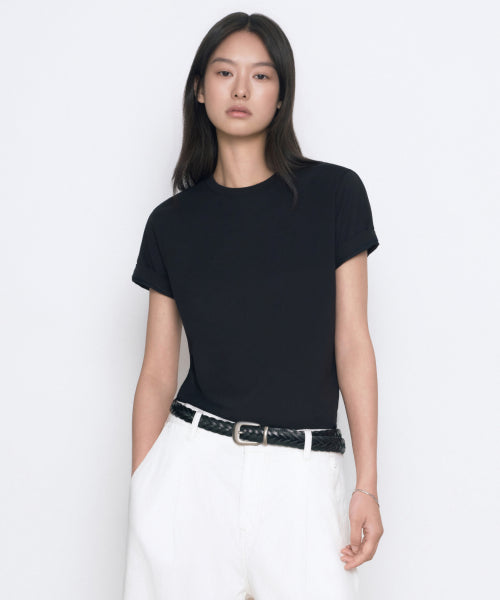 MUSINSA STANDARD WOMAN MUSINSA STANDARD WOMAN Basic Crew Neck T-Shirt Black
