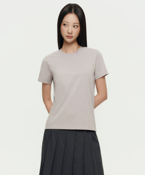 MUSINSA STANDARD WOMAN MUSINSA STANDARD WOMAN T-Shirt Basic Crew Neck [Mushroom]