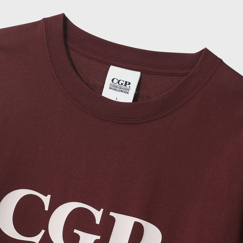 CGP Square Logo Short Sleeve T-Shirt - Burgundy