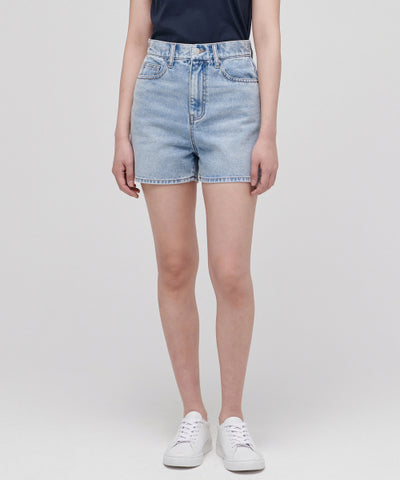 MUSINSA STANDARD WOMAN Women's Basic Denim Shorts [Light Indigo]