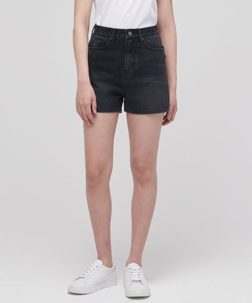 MUSINSA STANDARD WOMAN MUSINSA STANDARD WOMAN Women's Basic Denim Shorts (Washed Black)