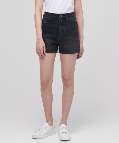 MUSINSA STANDARD WOMAN Women's Basic Denim Shorts (Washed Black)