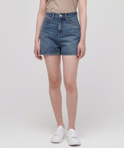 MUSINSA STANDARD WOMAN Denim Shorts Medium Indigo