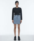 MUSINSA STANDARD WOMAN MUSINSA STANDARD WOMAN Denim Mini Skirt Light Indigo