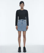 MUSINSA STANDARD WOMAN MUSINSA STANDARD WOMAN Denim Mini Skirt Light Indigo