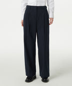 MUSINSA STANDARD WOMAN MUSINSA STANDARD WOMAN Slacks High Waist Wide [Navy]