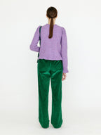 EENK EENK VLARY Flared Hem Knit Pullover - Violet