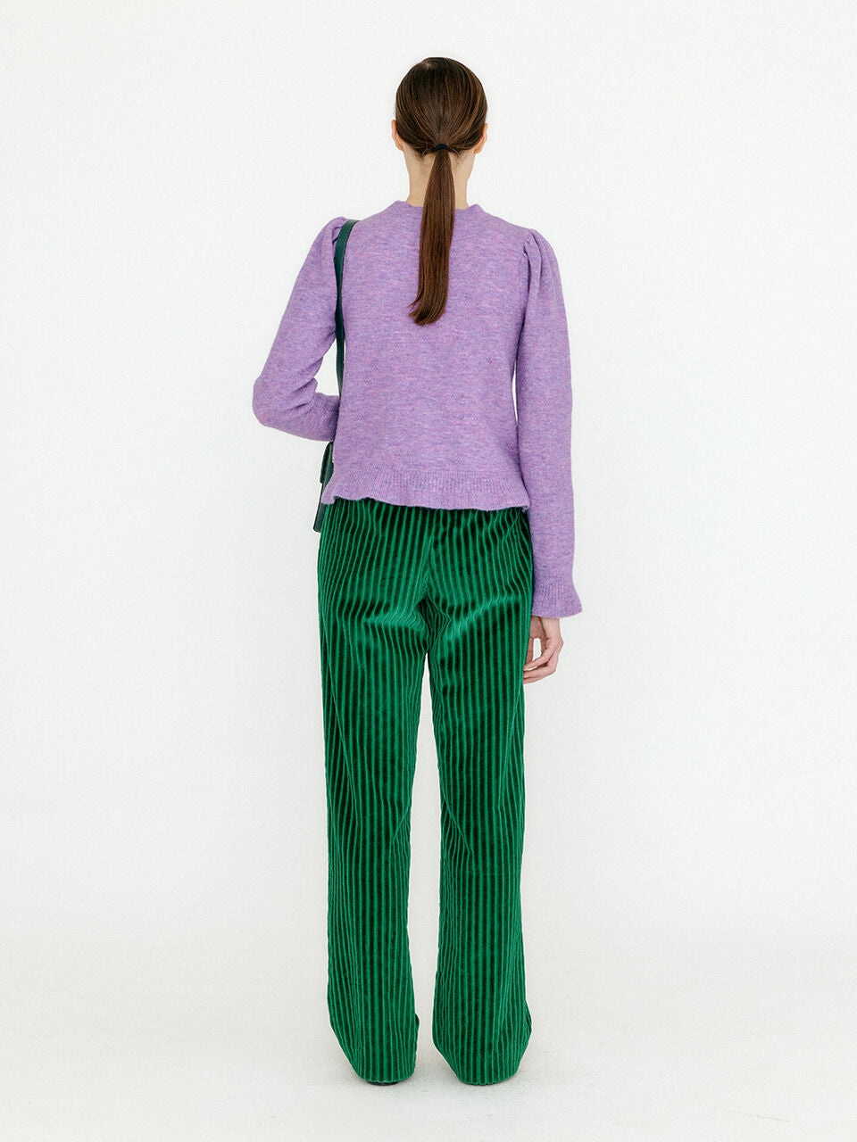 EENK EENK VLARY Flared Hem Knit Pullover - Violet