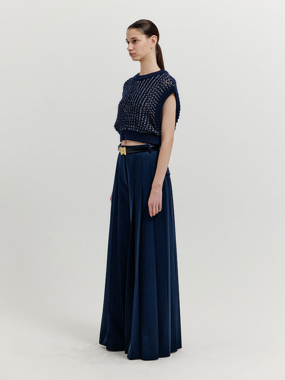 EENK EENK XIKI Crop Knit Vest - Navy