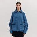 EENK EENK XTO Zipped Knit Cardigan - Navy