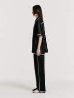 EENK EENK Lace Trim Pants - Black