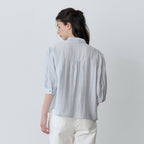 Le' Studio TIE RIBBON SHORT-SLEEVED BLOUSE (SBL)