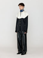EENK EENK Blouse Big Collared - Black/Ivory