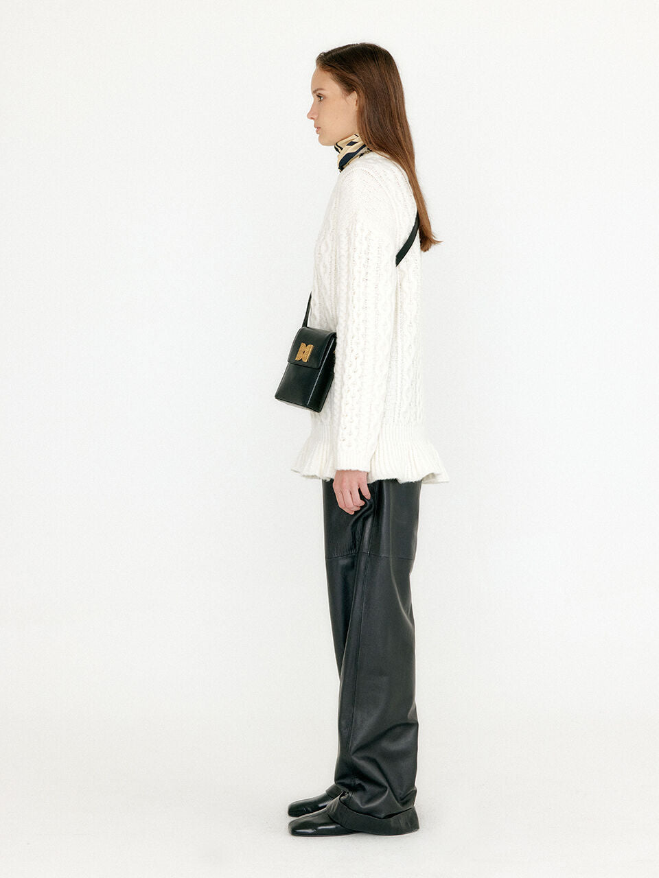 EENK EENK VLARE Flared Cable Pullover - Ivory