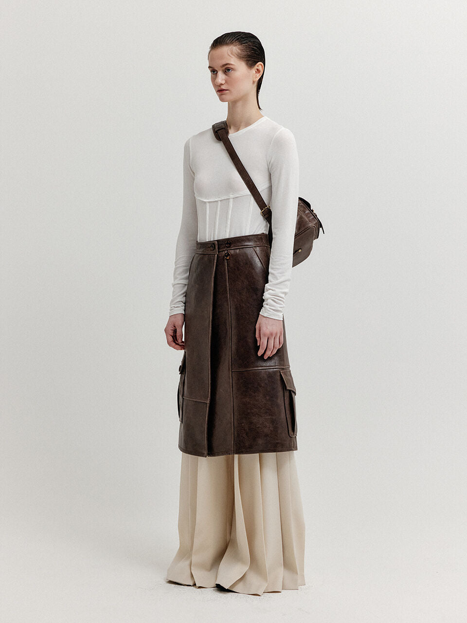 EENK EENK Cargo Wrap Skirt - Z-Brown