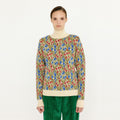 EENK EENK VINKY Floral Pattern Knit Turtleneck - Ivory/Blue/Red Multi