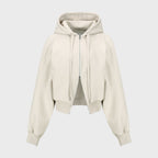 YCH TWO-WAY ZIP HOODIE LIGHT GREY (W24OT0131LG)
