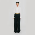 EENK ZILVINE Pintuck Straight Pants - Black