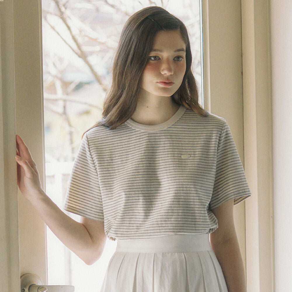 OUR HOPE Hope Stripe T-Shirt - Grey