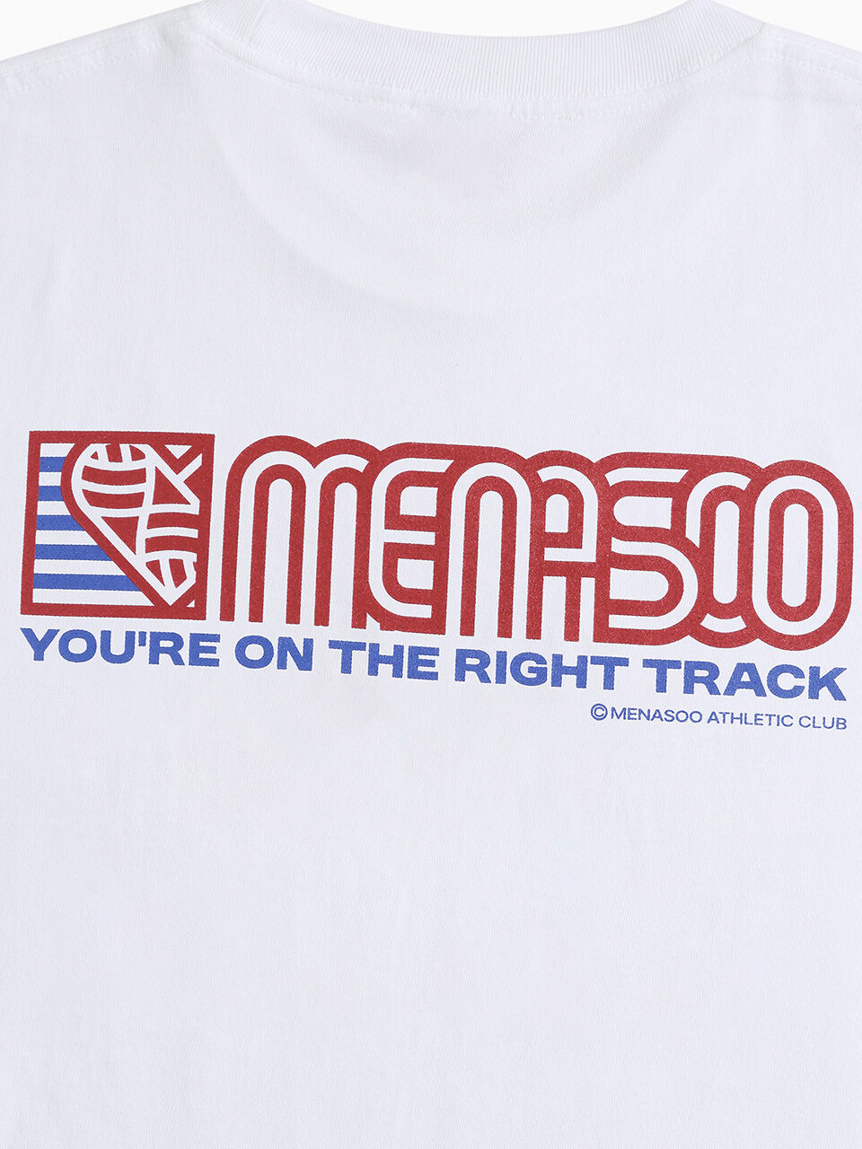 MENASOO Squared Hearttrack Graphic T Shirt_White