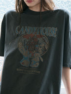 CPGN Candy House Pigment Short Sleeve T-Shirt Smoke Black