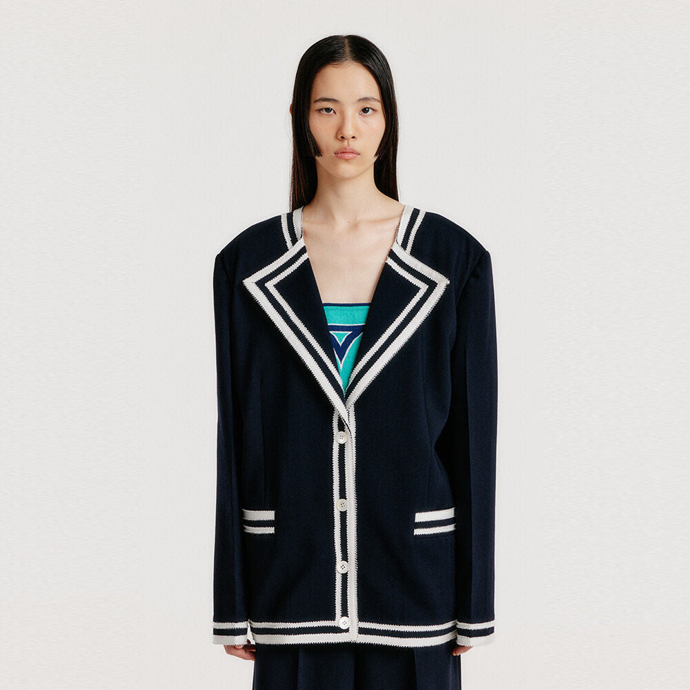 EENK EENK YINTANA Contrast Jacket - Navy