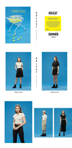 KOLEAT [29th restock] WOMEN Set-up Crop Cardigan Short Sleeve T-shirt Strap Tank Top Set [Black]