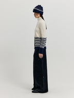 EENK EENK XCOO Cable Knit Zip Cardigan - Cream